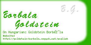 borbala goldstein business card